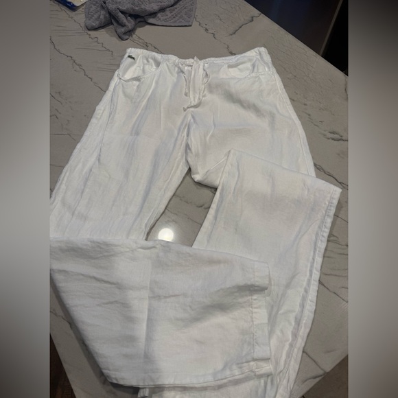 Lacoste White Linen Pants - Picture 1 of 16